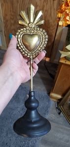 Table Decor Heart Gold